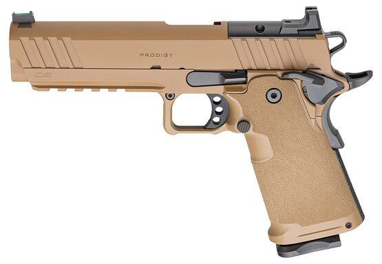Springfield Armory 1911 DS Prodigy AOS 9mm Optic Ready Pistol - Coyote Brown Cerakote - 10rd - 5"